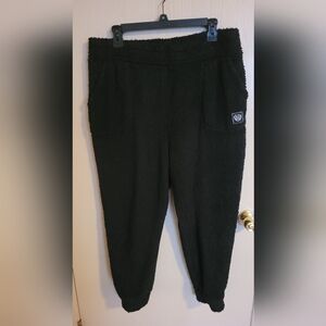 No Boundaries Black Fluffy Sherpa Style Joggers Womens Size XXL